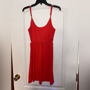 Orange/red spaghetti strap dress